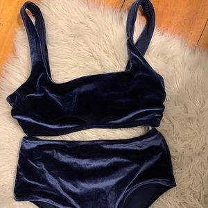 Blue velvet bikini